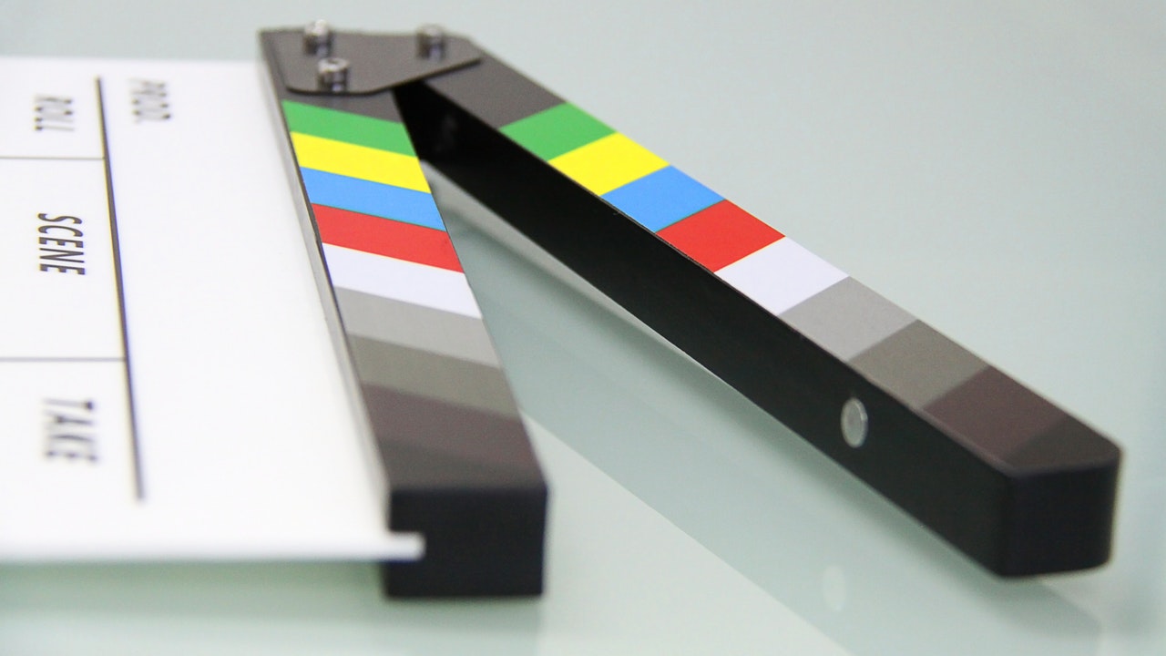 a clapper board