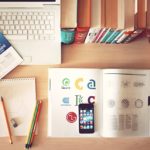 notebook and study desk